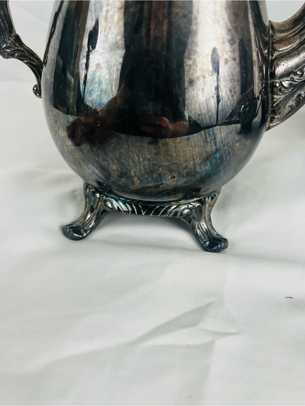 ornate 4 piece silver plated tea coffee set details International Silver Company